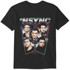 NSYNC Heads Vintage T-Shirt Adult Graphic Tee 2000s Boy Band Music 73